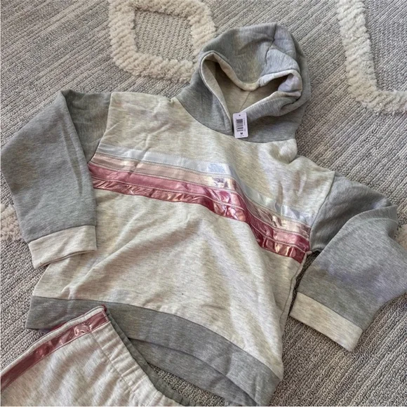 Kidpik Metallic Taped Hoodie and Matching Joggers size 10 girls - Picture 3 of 4